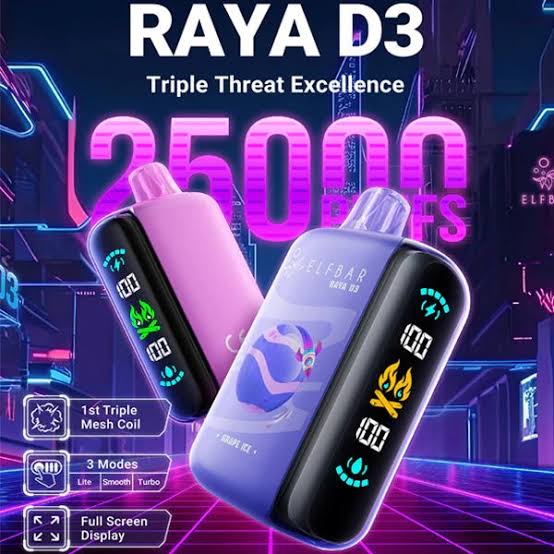 ELFBAR RAYA D3 25000 PUFFS DISPOSABLES VAPE