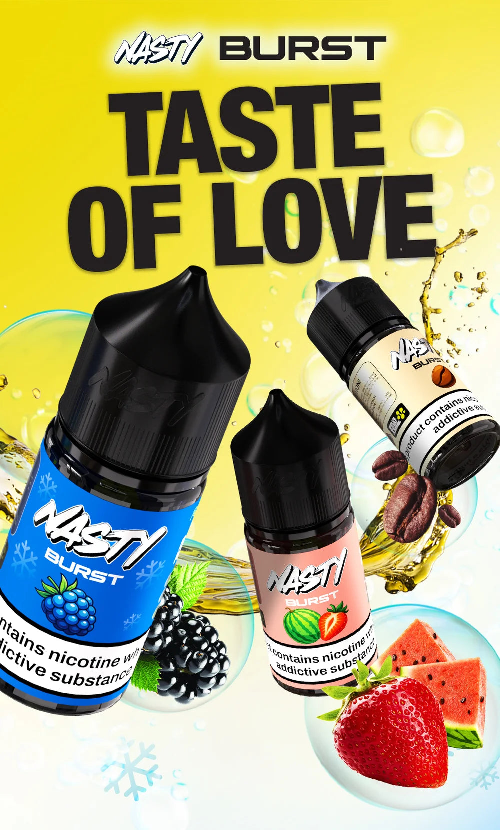 Nasty Burst Fresh Fruit Series 50 MG Nic Salt E-Liquid – 30ml
