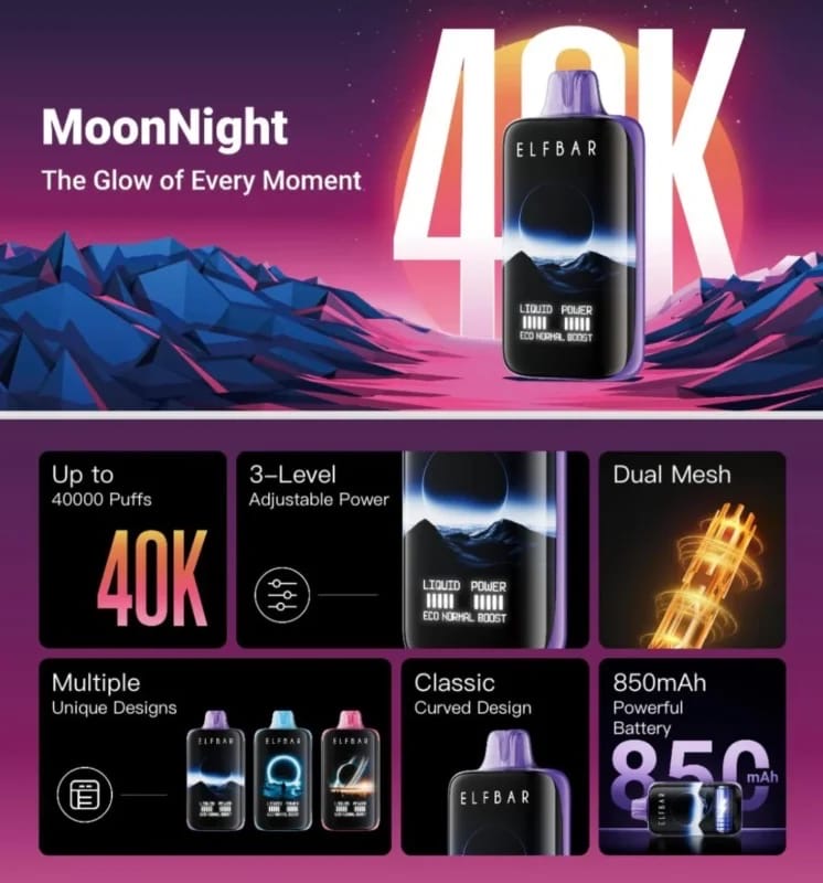 ELF BAR MOONNIGHT 40000 PUFFS DISPOSABLE VAPE